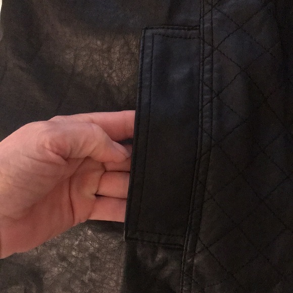 Lane Crawford Black Faux Leather Coat  Siz… - Picture 10 of 14